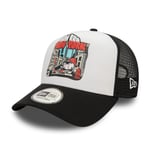 NEW ERA NEW YORK 9FORTY TRUCKER CAP.E FRAME GRAPHIC BLACK SNAP BASEBALL HAT W24