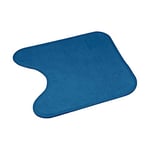 douceur d'intérieur, Tapis Contour Wc (45 x 45 cm) Vitamine Bleu/Emeraude, Microfibre
