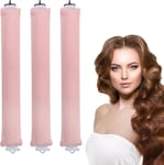 3Pcs Heatless Curlers, Heatless Curling Rod Hair Rollers for Long Hair, Overnig