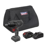 Sealey Premier SV20 Series 1/2"Sq Drive Brushless Cordless Impact Wrench Kit 20V