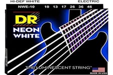 DR String NWE-10 Neon White Jeu de cordes pour guitare electrique