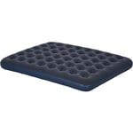 Matelas gonflable double lit pneumatique 2 places avec gonfleur manuel surface floquée bleu