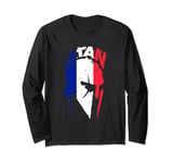 Spartan warrior French flag. Design France Vintage Long Sleeve T-Shirt