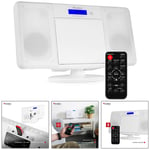 Audizio Nimes HiFi Stereo System with Bluetooth, CD Player, MP3 USB, FM - White