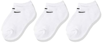 NIKE Unisex Kids Basic Pack No Show 3pk Eu 23 1/2-27 SOCKS, White