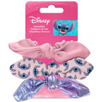 3-Pack Disney Stitch Elastiskt hårband med rosett Scrunchies multifärg