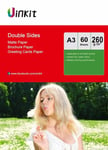 A3 Double Sides Matte Matt Inkjet Photo Paper 260Gsm -60 Sheets 297x420mm Uinkit