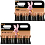 20  DURACELL Plus AA MN1500 LR6 Batteries 1.5V ALKALINE Stilo/ Mignon   2 x 10pk