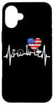 Coque pour iPhone 16 Plus La silhouette Las Vegas battement coeur Nevada Sin City USA