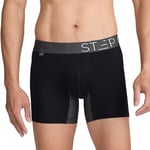 STEP ONE | Mens Bamboo Trunk (Shorter) | Anti Chafe, Moisture Wicking Underwear for Men | Black Currants | L