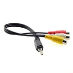 Cablecc 3.5 mm 1/20,3 cm mâle stéréo de Voiture auxiliaire vers 3 RCA AV Femelle Cordon Audio vidéo Composite câble 20 cm