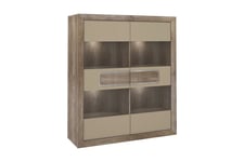 OSTROV Tv-bänk 144 cm Beige/Brun - Vitrinskåp