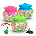 Craze Magic Slime Bibi LA SORCIÈRE Slime kit 3X 110ml Slime Enfant dans Un Chaudron Magique Kit Slime Complet avec Surprise à l'intérieur