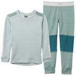 Helly Hansen Kids HH Lifa Merino Set barnunderställ Green-462 134/9 år - Fri frakt