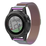 Garmin Fenix 5X milanese ruostumaton teräs magneettinen vaihto ranneke - Monivärinen