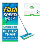 Flash Speedmop Floor Cleaner Starter Kit, Flash Speed Mop, Spray Mop, Dry Wet Mop, All-In-One Floor Mopping System (8 Wet + 16 Dry Pads), Flash Mop Refill Liquid