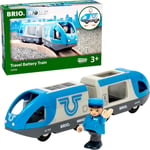 BRIO World Travel Battery Train for Kids Age 3 Years Up - Compatible with all B