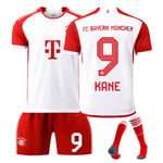 Kane 23-24 FC Bayern München tröja nr 9 hemma fotbollströja set vuxna barnA Kids 22(120-130cm)