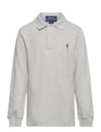 Ralph Lauren Kids Cotton Mesh Long-Sleeve Polo Shirt Grå