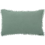 Coussin nid d abeille Widdy 30x50cm vert céladon - Atmosphera créateur d'intérieur