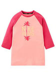 Nike Girls Palm Logo Three Quarter Sleeve Hydroguard - Pink