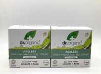 Dr Organic Ageless Daily Hydration Gel Cream with Seaweed 100ml (50ml x 2 ) BNIB