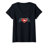 Batman v Superman Industrial Logo T-Shirt avec Col en V