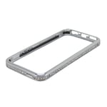 BUMPER METAL DIAMANT POUR APPLE IPHONE 5 5S ET SE 2016 GRIS SILVER ARGENT