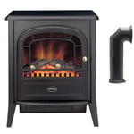 Dimplex Club Optiflame Electric Freestanding Stove + Plastic Flue Pipe Accessory