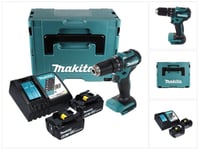 Makita DHP 483 RGJ akkuiskuporakone 18 V 40 Nm + 2x akku 6,0 Ah + laturi + Makpac