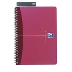 Oxford Cahier bureau Urban Mix - reliure spirales couverture polypro 100 pages ligné 7mm 14,8 x 21 cm