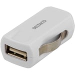 DELTACO billaddare, 1A, 1x USB Type A, 12-24V DC input