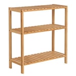 SONGMICS Étagère de Rangement, Meuble à Chaussures à 3 Niveaux, Support pour Plantes, Multifonction, pour Entrée, Salle de Bain, Balcon, Cuisine, 26 x 60 x 66 cm, Naturel BCB33Y