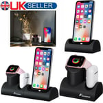 3 In 1 Charging Dock Charger Stand For Apple Watch Series Iphone 11 Pro Station