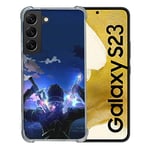 Cokitec Tempered Glass Reinforced Case for Samsung Galaxy S23 Manga SAO Sword Art Online Epee