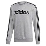 Adidas Men Essentials 3 Stripes Crew Sweatshirt - Medium Grey Heather, XX-Large