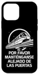 Coque pour iPhone 12 mini Monorail Please Stand Out of The Doors en espagnol