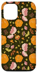 Coque pour iPhone 13 Modèle sans couture de citrouille végétale avec feuilles d'automne