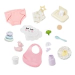 LullaBaby Meal Time & Changing 14-inch Accessories – Diaper, Bib & Pretend Food – Imaginative Play – Toys for Kids Ages 2 & Up – Baby Doll Care & Feeding Set, LBY7635Z, Multi