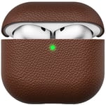 KeyBudz PodSkinz Artisan Leather Case (AirPods 4) - Brun