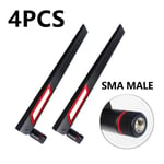 (4kpl SMA-uros) 2kpl 10DBI WIFI-antenni 2.4G 5G 5.8Ghz Dual Band Router Antenni SMA RP-SMA Signal Booster Ilmainen toimitus