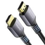 Stouchi HDMI 2.1 Cable 8K 6m(20ft), Ultra HD 48 Gbp/s High Speed 8K60hz 4K120hz 144Hz 165 Hz RTX 3080 DSC eARC Dynamic HDR10 4: 4: 4 HDCP 2.2 & 2.3 Dolby, Compatible with TV / PS5 / Xbox Series X