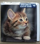 Kitten Sound Card - 14.7 x 15cms - Open card for kitten sounds