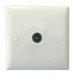 Varilight XO8W Value Polar White 1 Gang Co-Axial TV Socket