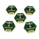LITKO Command Dials Compatible with Warhammer: Kill Team, Ivory & Translucent Green (5)