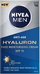 NIVEA MEN Hyaluron Face Cream 50ml, Anti Wrinkle Face Cream Reduces Deep Men's