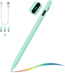 Stylet Pour Écran Tactile, Stylet Universel Compatible Avec Ipad/Iphone/Samsung/Autres Smartphones Et Tablettes Ios/Android, Stylet De Tablettes Avec Affichage De Batterie, Vert