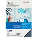 GBC HiClear Binding Covers A4 PVC 300 Microns Transparent Pack of 100