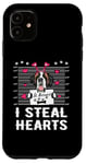 iPhone 11 I Steal Hearts Valentine St Bernard Dog Funny Valentines Day Case