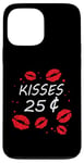 Coque pour iPhone 13 Pro Max Bisous 25 Cents Love Heart Funny Valentines Day